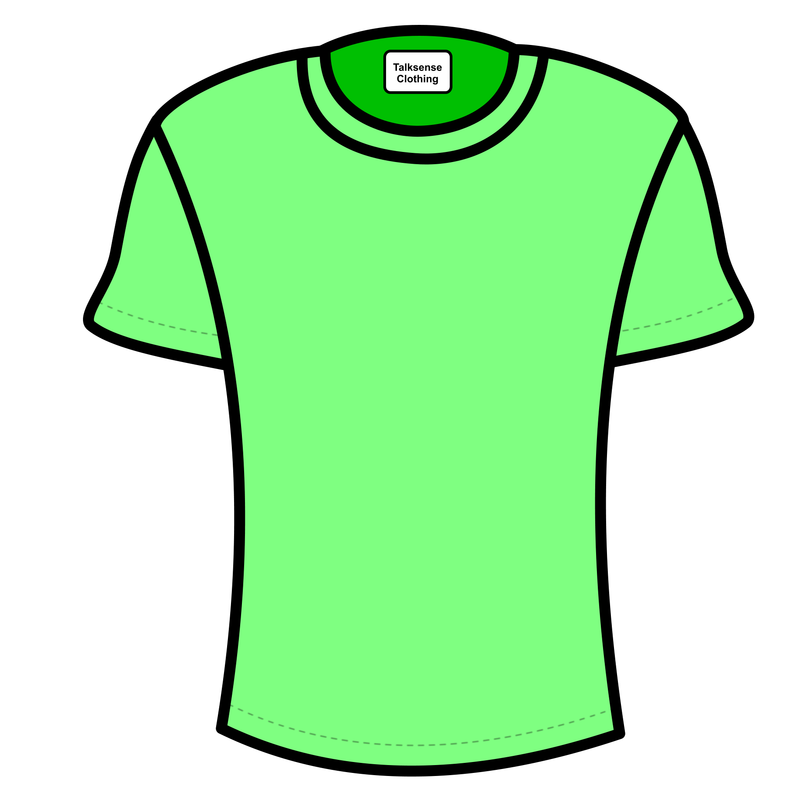 a light green, slim fit, short-sleeved t-shirt.